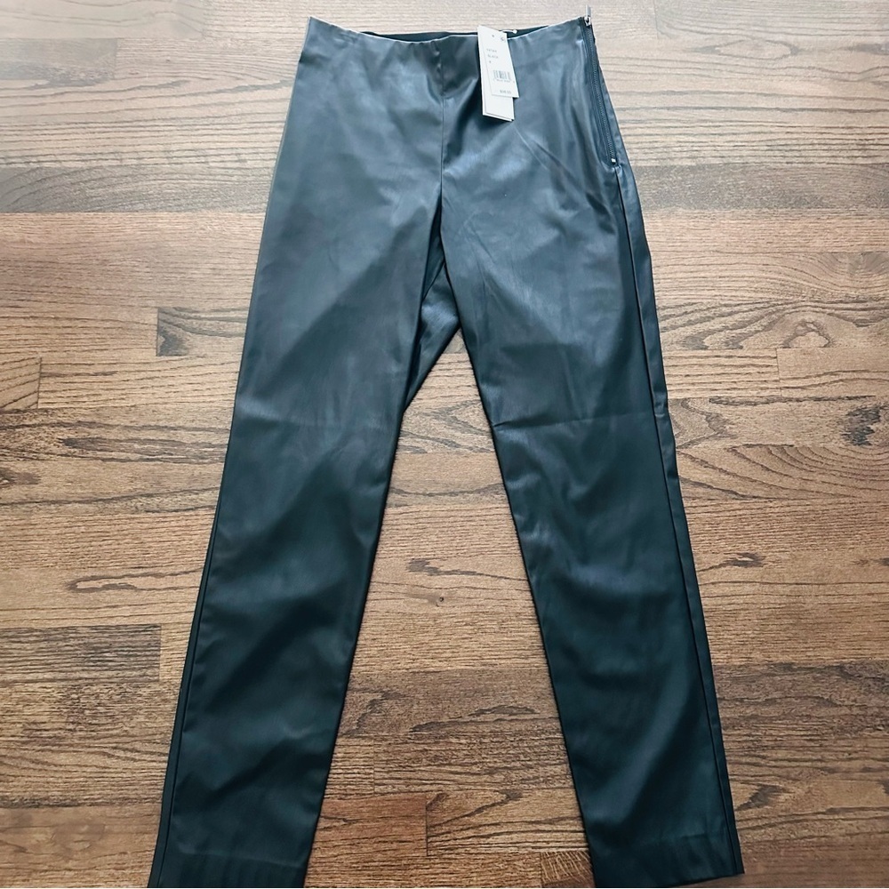 NWT Women’s French Connection Black Faix Leather Pants Size 8